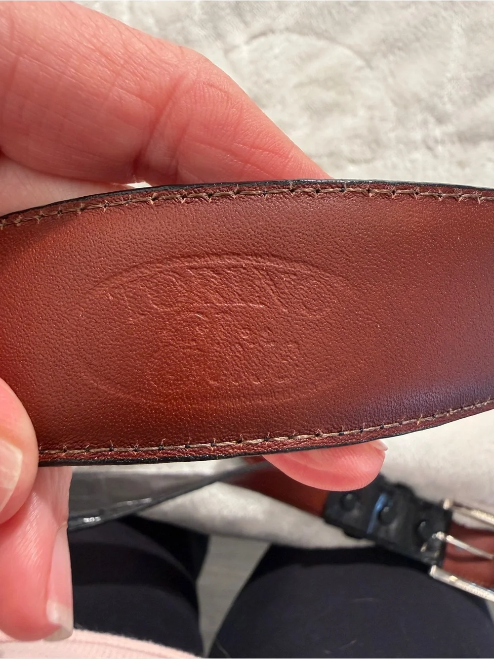 Torino Leather Co. Genuine Alligator Belt Size 38 Black Silver Solid Brass Italy